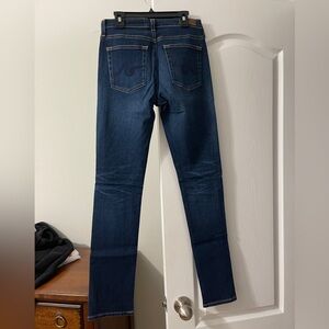 AG Adriano Goldschmied Dark Blue Straight Leg Jeans